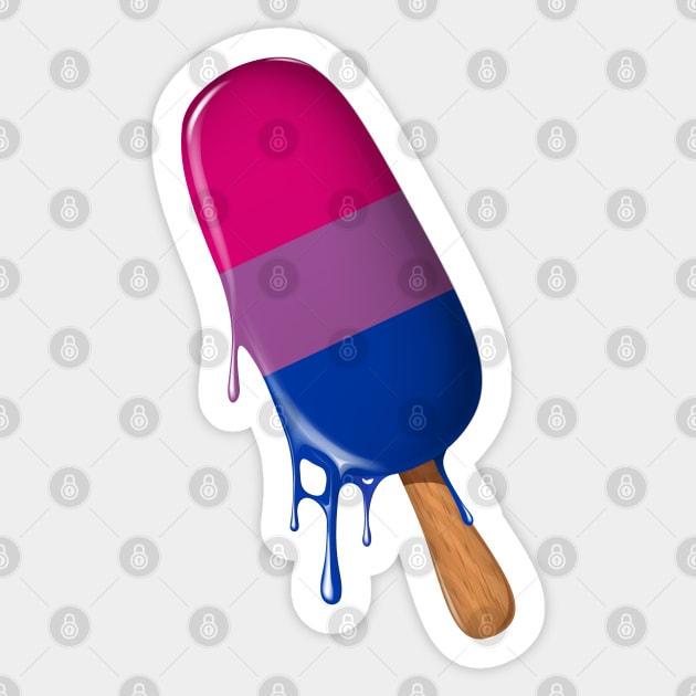 Bisexual Shirt Bisexual Flag Ice Cream LGBT Bisexual Pride Sticker by Happy Lime